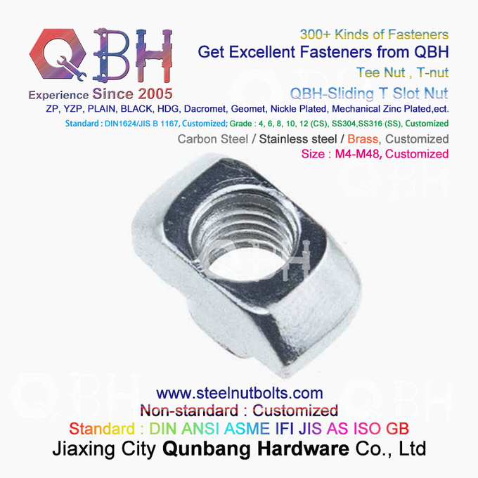 سازه‌های قاب آلومینیومی صنعتی سری QBH 4040 مهره‌های کشویی T-Slot نوع T چکشی 0